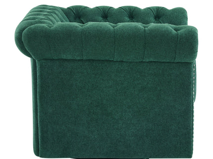 Chesterfield Style Swivel Club Chair With Button Tufted