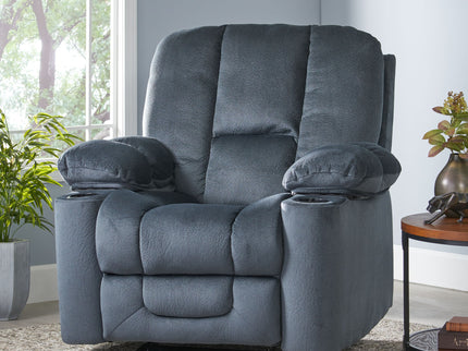 Luxurious Manual Recliner Chair With Skin-Friendly Fabric And Dual Cup Holders