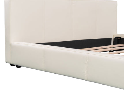 Stylish Upholstered Bed With Birch Wood Frame