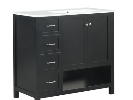 Modern Bathroom Vanity With Sink Top, 2 Doors And 2 Drawers