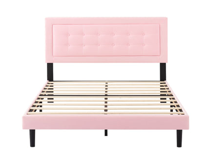 Upholstered Platform Bed With Slats