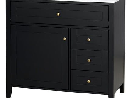 Bathroom Vanity With Sink, Cabinet With 3 Drawers And Adjustable Shelf