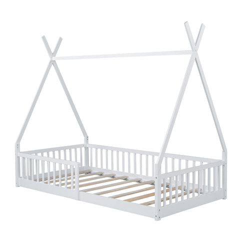 House Shaped Design Bed With Fence