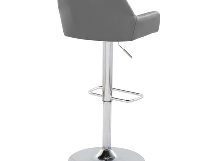 Daniella - Contemporary Adjustable Barstool With Swivel With Rounded Rectangle Footrest (Set of 2)