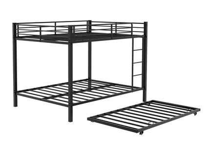 Bunk Bed For Kids, Convertible Frame With Ladders & Guardrail