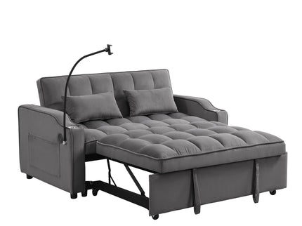Sofa Bed With Trundle For Small Rooms - Dark Gray