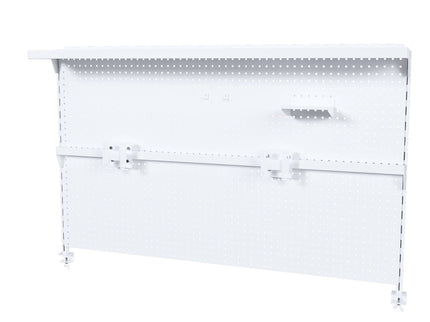 Clamp On Desk Pegboard With Single Monitor Stand