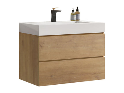 Alice - Bathroom Vanity With Sink, Large Storage Wall Mounted Floating Bathroom Vanity For Modern Bathroom
