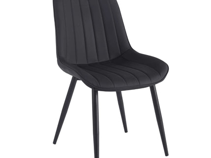 Extendable Dining Table With Cone Base And 6 Dining Chairs - Brown / Black