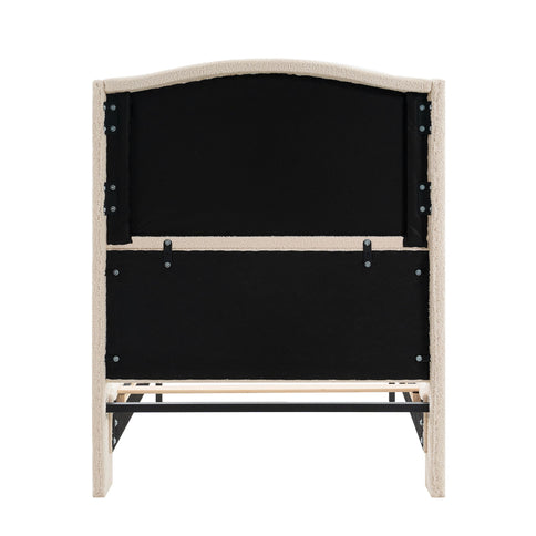 Platform Bed Frame With Tall Headboard And High Footboard