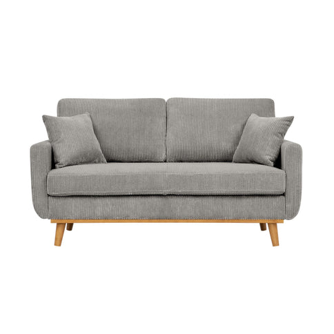 Upholstered Loveseat With Arms And Pillows