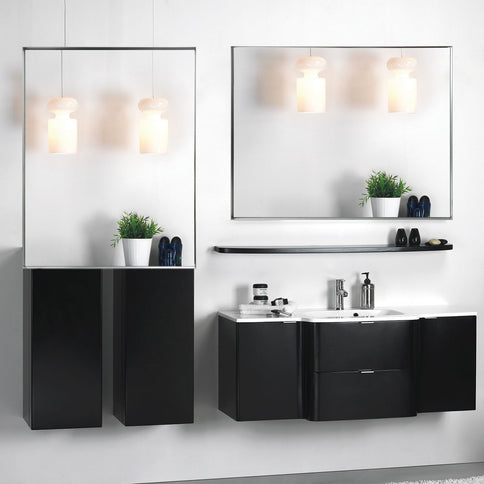 48X30" Wall Mounted Bevel Wall Mirror For Bathroom Silver Metal Frame Decorative Rectangular Home Decor Corner Hangs Farmhouse Mirror (Horizontal & Vertical) - Silver