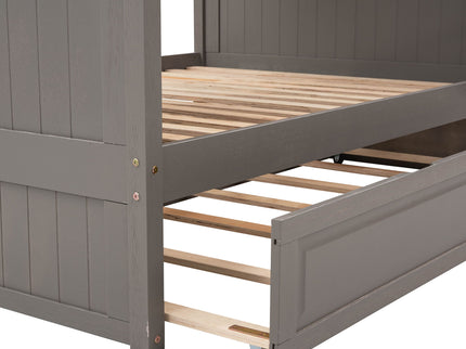 Bunk Bed With Twin Size Trundle, Guardrails