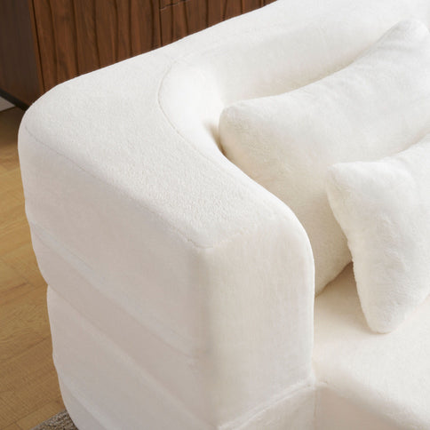 Modern Floor Sofa With 4 Pillows