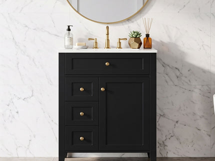 Modern Black Bathroom Vanity With Sink