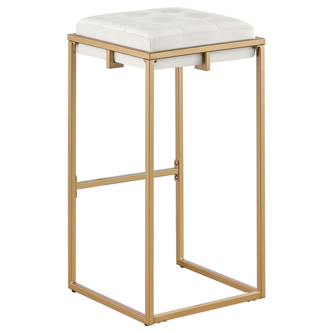 Soccoro - Square Tufted Cushion Stools (Set of 2) - Beige