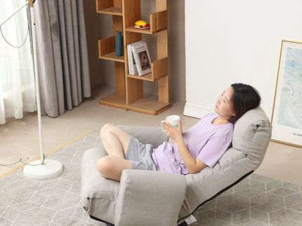 Modern With Metal Frame Swivel Game Lounge Chair With Adjustable Headrest And Waist Support, 360 Degree Rotatable Leisure Chair For Living Room - Gray