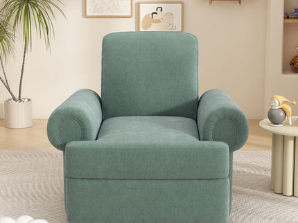 Manual Swivel Recliner Rocker Chair With Adjustable Backrest
