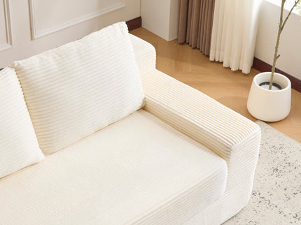 Comfortable Deep Seat Loveseat Sofa Bed, Reversible Cushion With Pillows