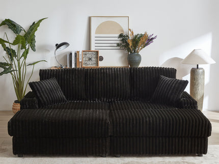 3 Seater Sofa With 2 Ottomans For Living Room