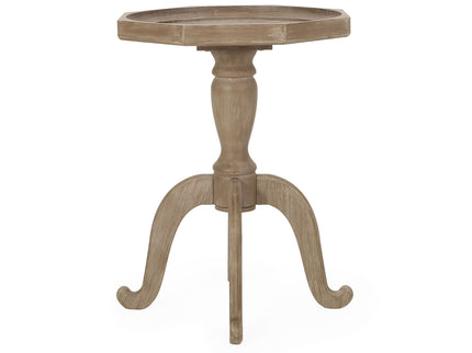 French Country Accent Table With Spider Leg Design - Natural / White