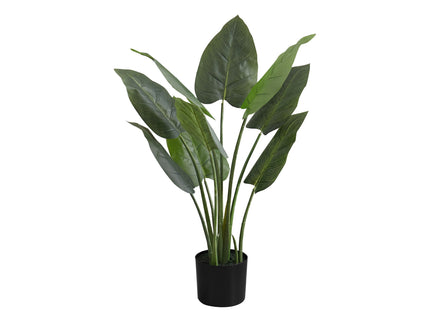 37" Tall, Artificial Plant, Aureum Tree, Indoor, Faux, Fake, Floor, Greenery, Potted, Real Touch, Decorative - Green / Black