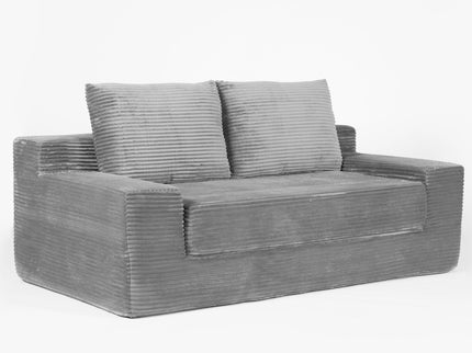 Comfortable Deep Seat Loveseat Sofa Bed, Reversible Cushion With Pillows