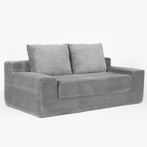 Comfortable Deep Seat Loveseat Sofa Bed, Reversible Cushion With Pillows