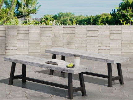 Tranquilizer - Outdoor Acacia Wood Bench With Slat Panel Design