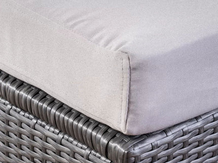 7 Person Outdoor Seating Group With Cushions - Gray / Silver
