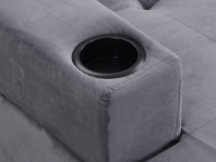 Modern Sectional Sofa Set With L Shape Chaise Lounge And Storage