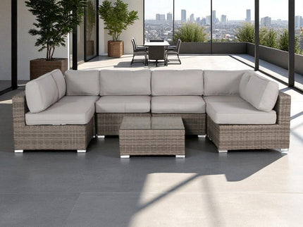 Outdoor Wicker Seating Group With Cushions