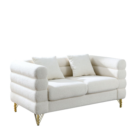 Oversized 2 Seater Sectional Sofa With Deep Seating And 2 Pillows