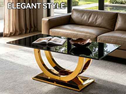 Rectangular Coffee Table With Base