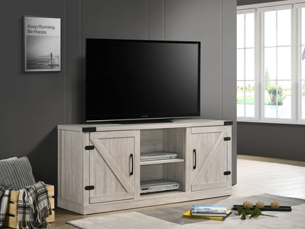 Salma - 58" Wide TV Stand With 2 Open Shelves And 2 Cabinets