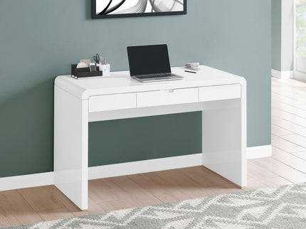 Computer Desk For Home Office, Storage Drawers, Contemporary & Modern - White