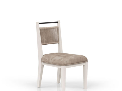 Rope Back Chair - Beige / Carmel