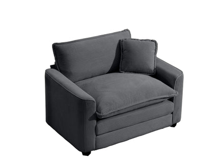 Modern Classic Fabric Single Chair Deep Seat Sofa With Pillow