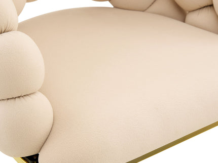 Puffy Bubble Chair, Ball Chain (Set of 2) - Beige / Gold