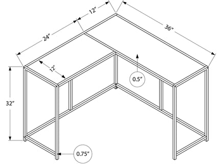 Corner Accent Console Table For Entryway, Unique L-Shaped Design