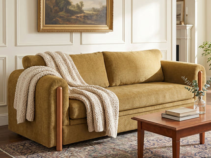 Modern 3 Seater Upholstered Couch Sofa For Living Room
