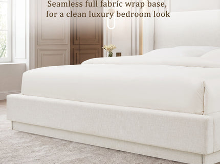 Noir - Upholstered Platform Bed With Wingback Headboard