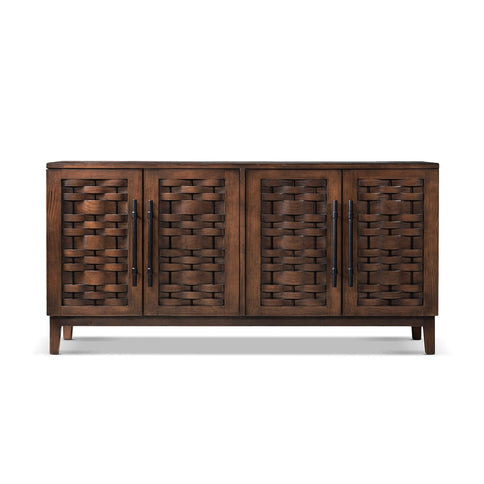 Koa - 4 Door Sideboard - Dark Brown