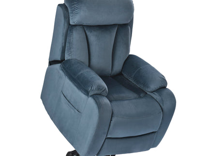 Power Lift Chair Recliner With Remote Control, Electric Reclining Sofa, Fabric Power Recliner For Living Room - Navy Blue