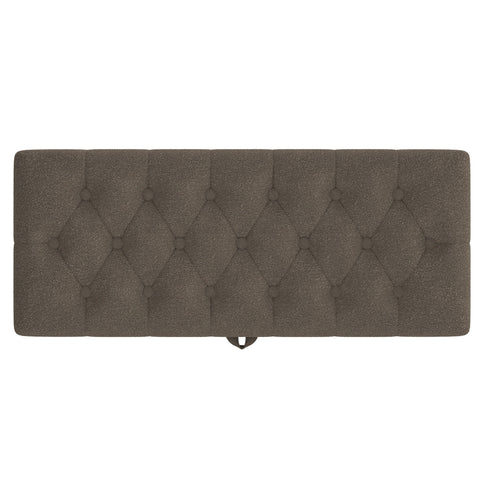 Modern Tufted Storage Ottoman Bench With Metal Legs