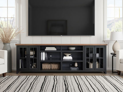 TV Stand Console For TVs Up To 100" - Black / Whiskey