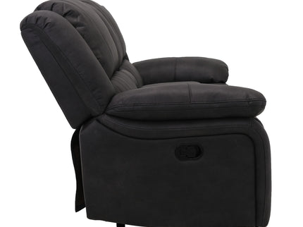 Reclining Console Loveseat - Black - Fabric