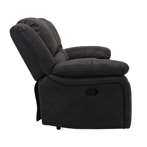 Reclining Console Loveseat - Black - Fabric