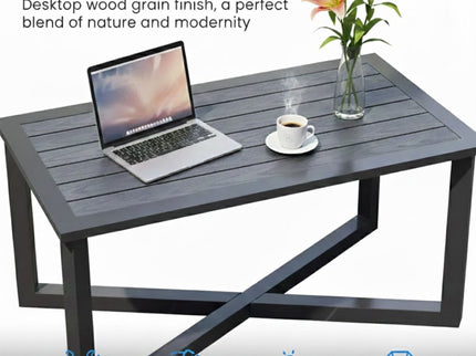 2 Piece Patio Set With Cushions & Coffee Table