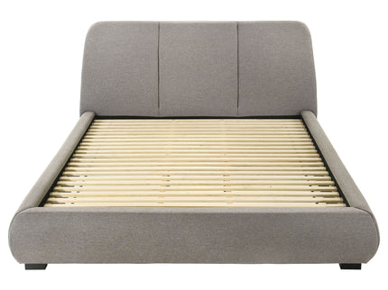 Modern Upholstered Platform Bed With Tufted Headboard
